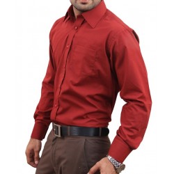 Maroon Men Formal Shirt